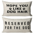 Mancheng-Zi Reserved For The Dog Throw Pillow Case Set Of 2,Dog Lover Gifts,Dog Decor,Funny Dog Pillow Cover,Gifts For Dog Moms