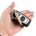 Smootherpro Mini Pen, Brass Edc Pocket Pen With Keychain, 63Mm In Lenth Small Pen For Travel, Wallet, Includes 5 Refill Cartridg
