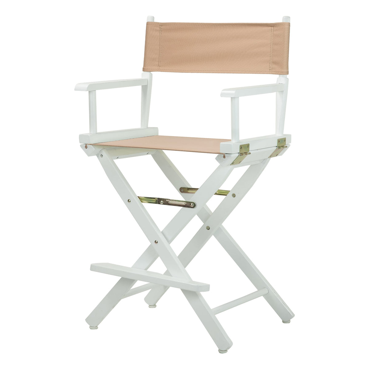 Casual Home 24&quot; Director'S Chair White Frame With Tan Canvas, Counter Height