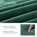 Sha Cerlin Queen Bed Frame/Velvet Upholstered Platform Bed Frame With Headboard/Strong Wood Slats Support/Mattress Foundation/No Box Spring Needed - Green