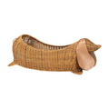 bali & pari Daffodil Natural Rattan Dachshund Basket