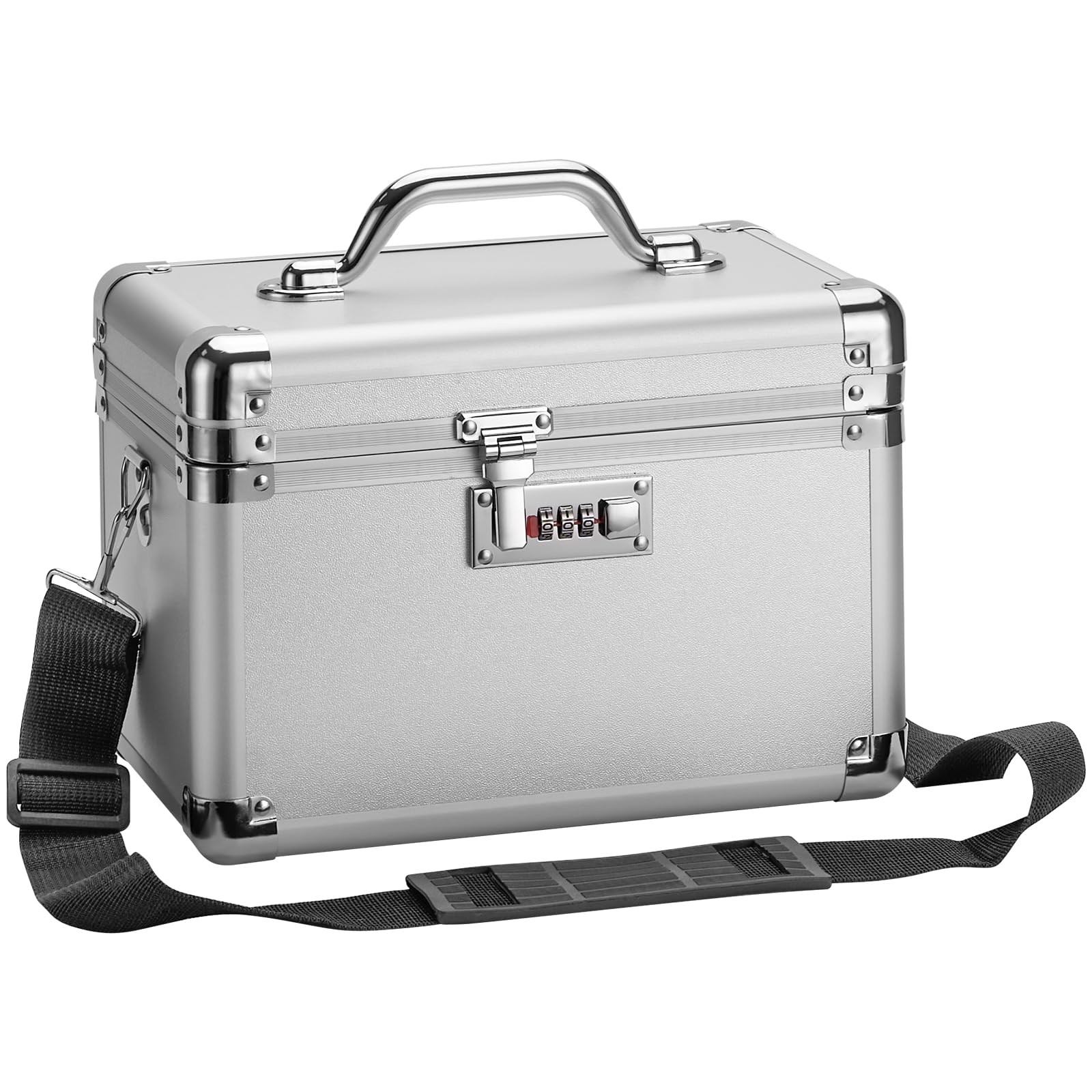 Vilcjson Combination Lock Box - 11X6.7X7.9 Inch Medium - Security Lock Boxes For Medicine, Locking Storage Box For Personal Item