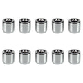 Mega Candles 10 pcs Silver 1/2 Inch Diameter Ceramic Chime Ritual Spell Candle Holders, Great for Casting Chimes, Meditation, Ri