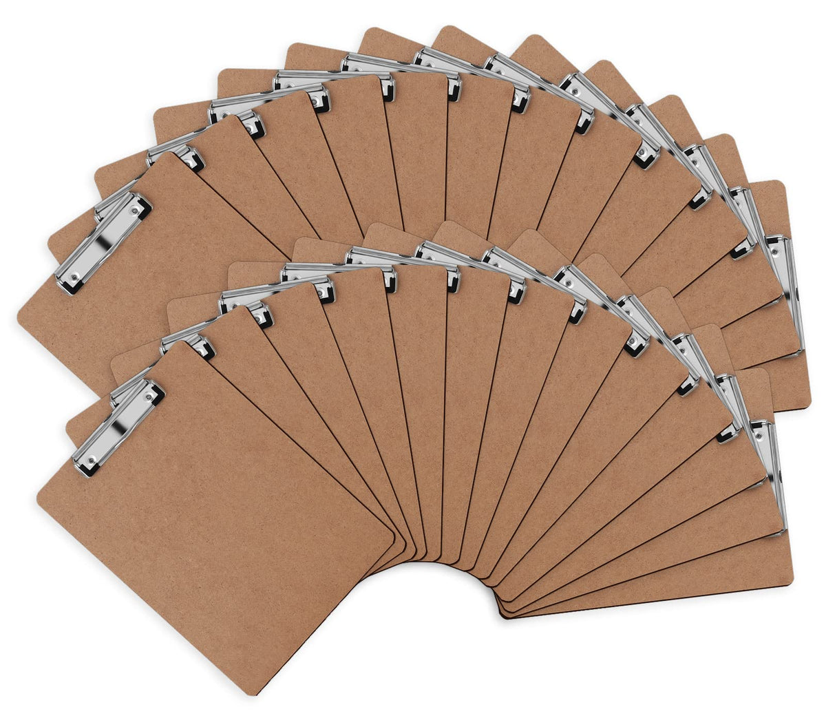 Clipboards, Pandri 26 Pack Hardboard Office Clipboards, Low Profile Clip, Standard A4 Letter Size, Classroom Supplies, Eco Frien