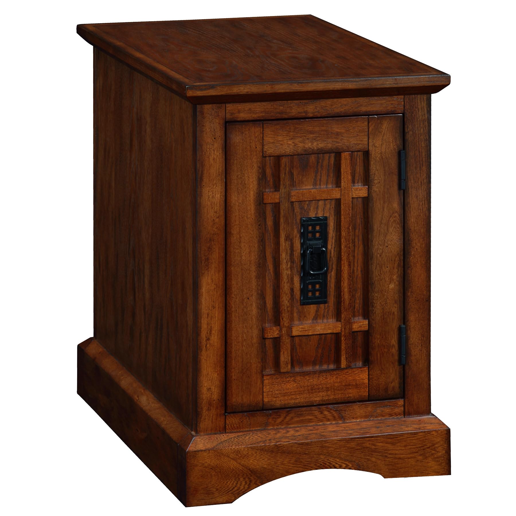 Leick Home 82401 Mission Cabinet End Table, Made with Solid Wood, Side Table for Living Room, Bedroom, and Home Office, Mission 