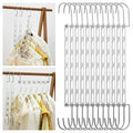 12 Pieces Space Saving Metal Collapsible Hangers for Heavy Clothes, Closet Space Savers Metal Hanger Organizer for Dorm, Room Es