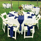 Fani 60 Pcs Navy Blue Satin Chair Sashes Bows Universal Chair Cover For Wedding Reception Restaurant Event Decoration Banquet,Party,Hotel Event Decorations (7 X 108 Inch)
