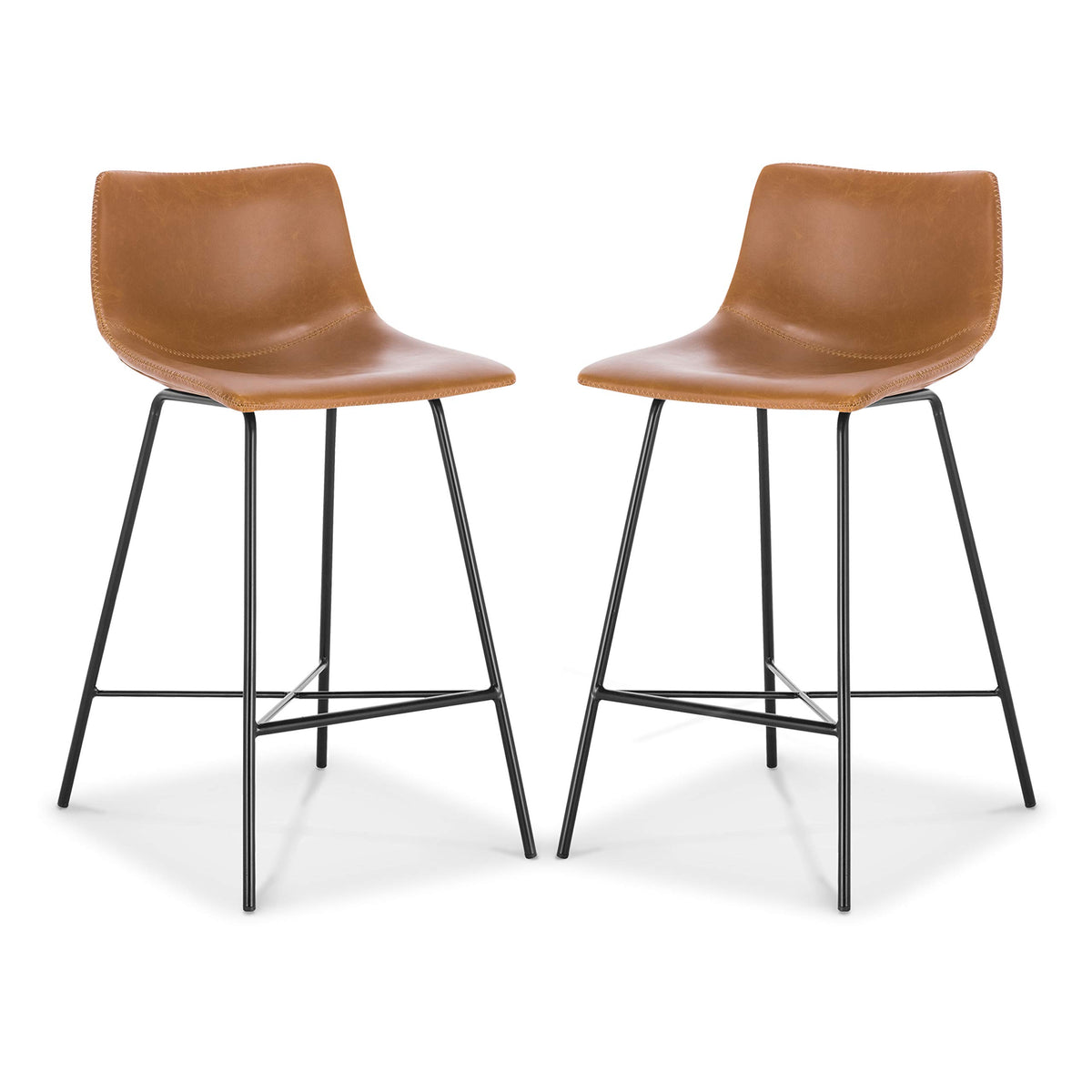 Poly & Bark Paxton 24” Counter Stool In Tan, Set Of 2