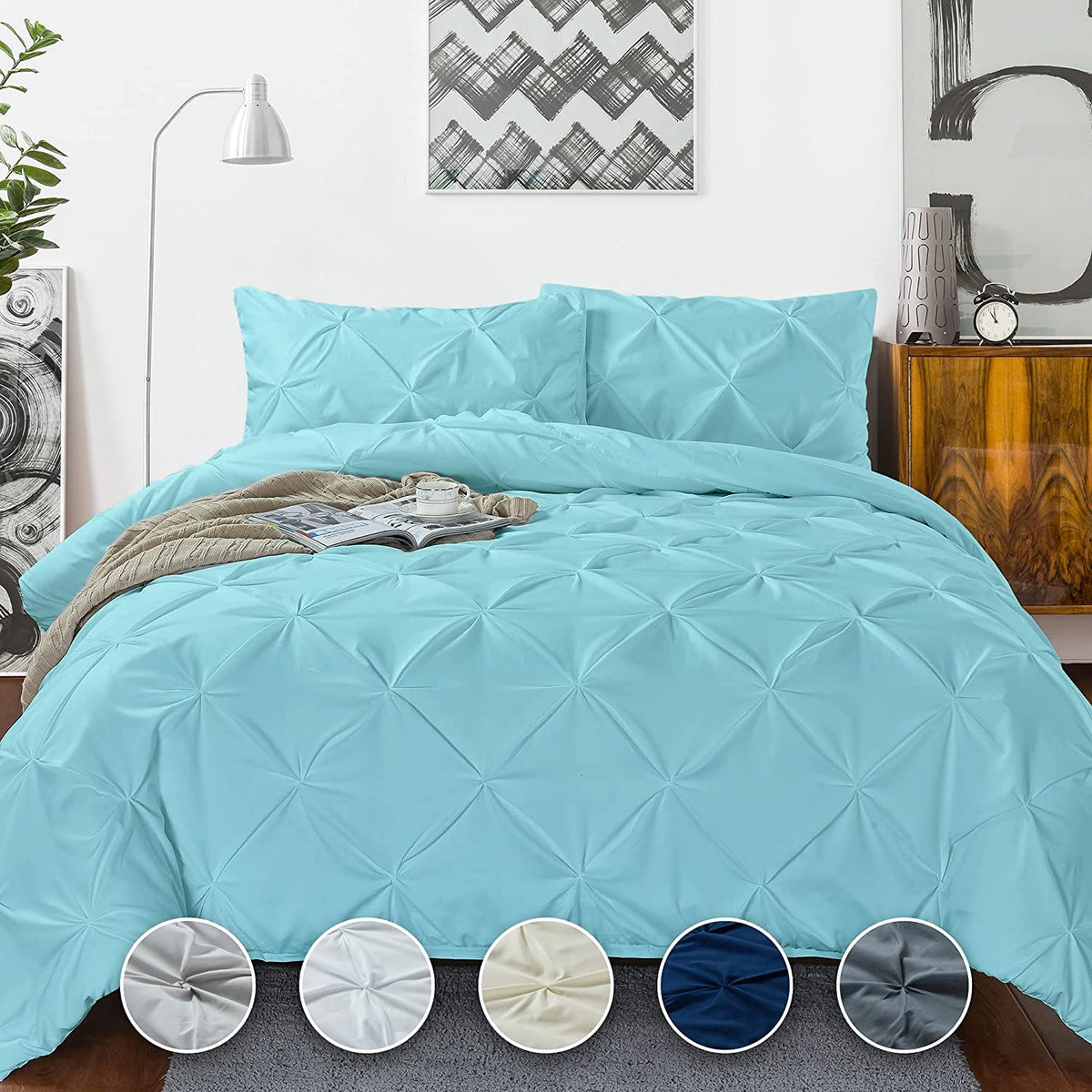 Luxuriate Hotel 1000-Tc Hypoallergenic Ultra Soft Design 100% Egyptian Cotton 90X90' Inch Full/Full Xl/ Queen Size White Solid