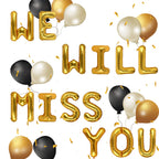 LaVenty Set of 16 We Will Miss You Banner Office Work Party Retirement Party Decor Retirement Banner Going Away Party Decor Fare