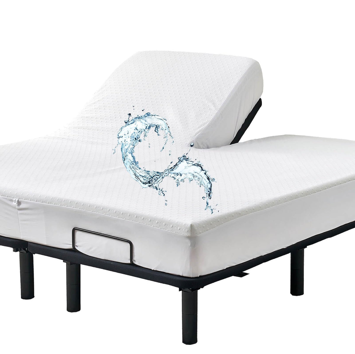 Kingnex Waterproof Cooler Bamboo Viscose Split Top King Mattress Protector For Adjustable Bed With Upper Flex 32-34 From Head Fi
