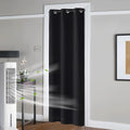 Ryb Home Blackout Door Curtains 80 Inches Length, Heavy Duty Solid Curtains Energy Efficient Room Darkening Shades Privacy Doorw