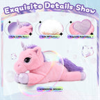 Lanmore 24' Big Unicorn Stuffed Animal, Giant Animal Plush Pillow Unicorn Body Hugging Pillow For Girls, Gift For Christmas Bir