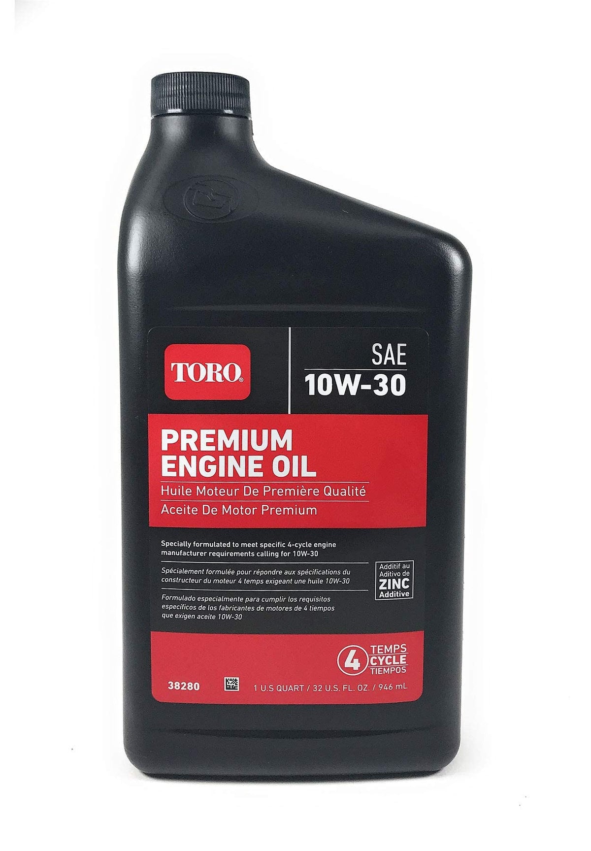 Toro Sae 10W-30 38280 4-Cycle Engine Oil 32 Oz Bottle