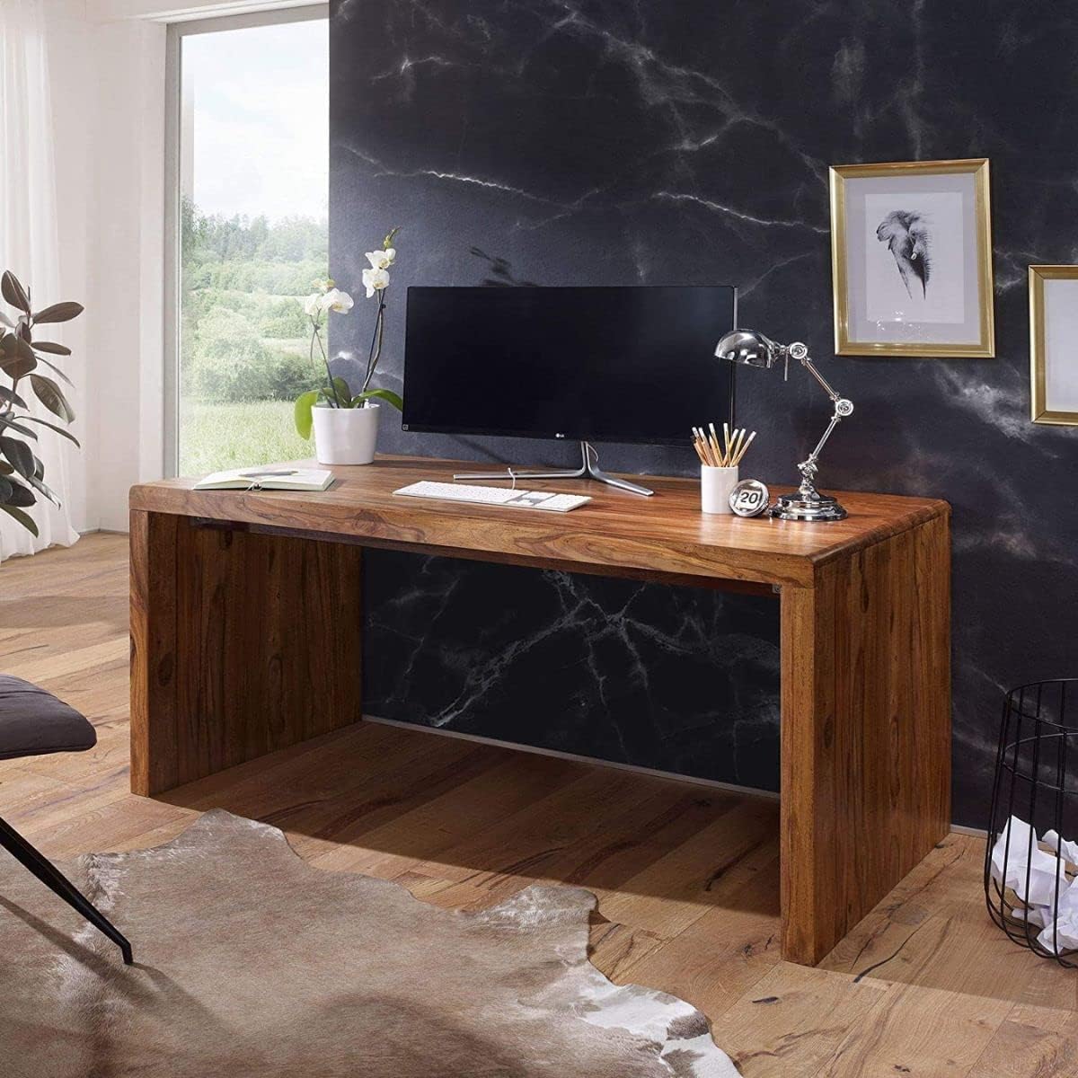 Corte Clasico Wooden Office Table For Work From Home | Computer/Laptop ...