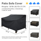 Baner Garden Patio Furniture Covers,Outdoor Furniture Cover Waterproof,Patio Furniture Set Covers For 4 Piece Outdoor Conversation Set,Patio Covers Set X-Large (Black)