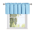 DWCN Sky Blue Valance Curtains, Kitchen Valance Solid Short Topper, Room Darkening Bathroom Valance, 1 Panel, 60 X 18 Inch
