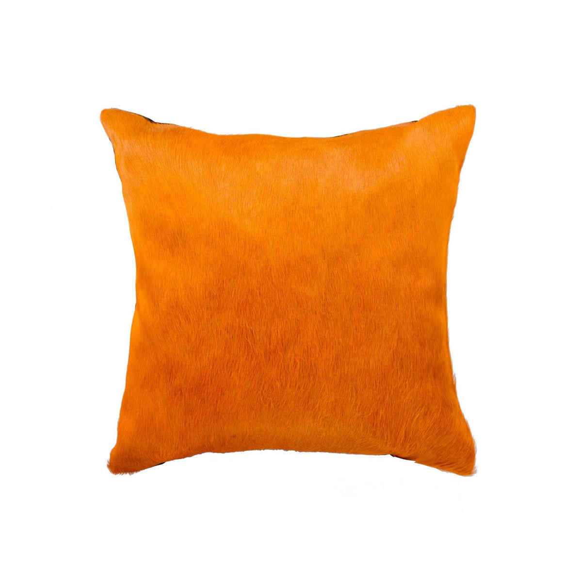 HomeRoots Decor 18' X 18' X 5' Orange Cowhide Pillow