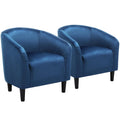 Yaheetech Velvet Barrel Chairs, Accent Chairs Modern Side Chairs Club Chair with Soft Padded Seat and Sturdy Legs for Living Roo