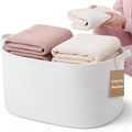 XXXXL 125L Extra Large Woven Blanket Basket, 25 x 18 x 17 Jumbo Cotton Rope Storage Basket with Handles Toy Storage Bins for Lau