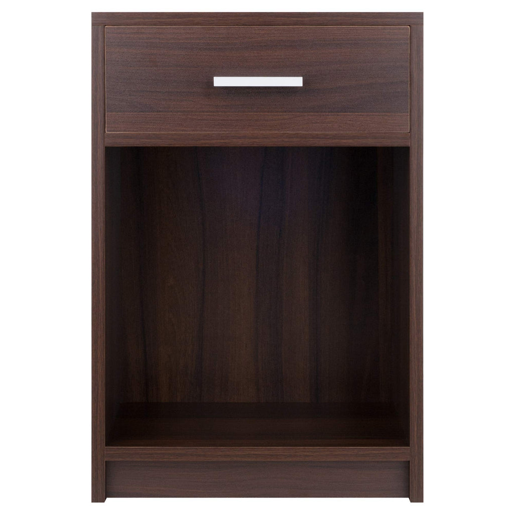Ergode Deluxe Wood Sasha Accent Table | Sleek Curved Design | Ample Storage | Black Finish | Multiple Finishes Available | Assembly Hardware Included | 20' W x 20' D x 27' H (30115-VV)