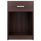 Ergode Deluxe Wood Sasha Accent Table | Sleek Curved Design | Ample Storage | Black Finish | Multiple Finishes Available | Assembly Hardware Included | 20' W x 20' D x 27' H (30115-VV)