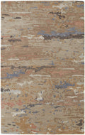 HomeRoots 513609 8 x 10 ft. Tan & Blue Wool Abstract Hand Tufted Handmade Stain Resistant Rectangle Area Rug