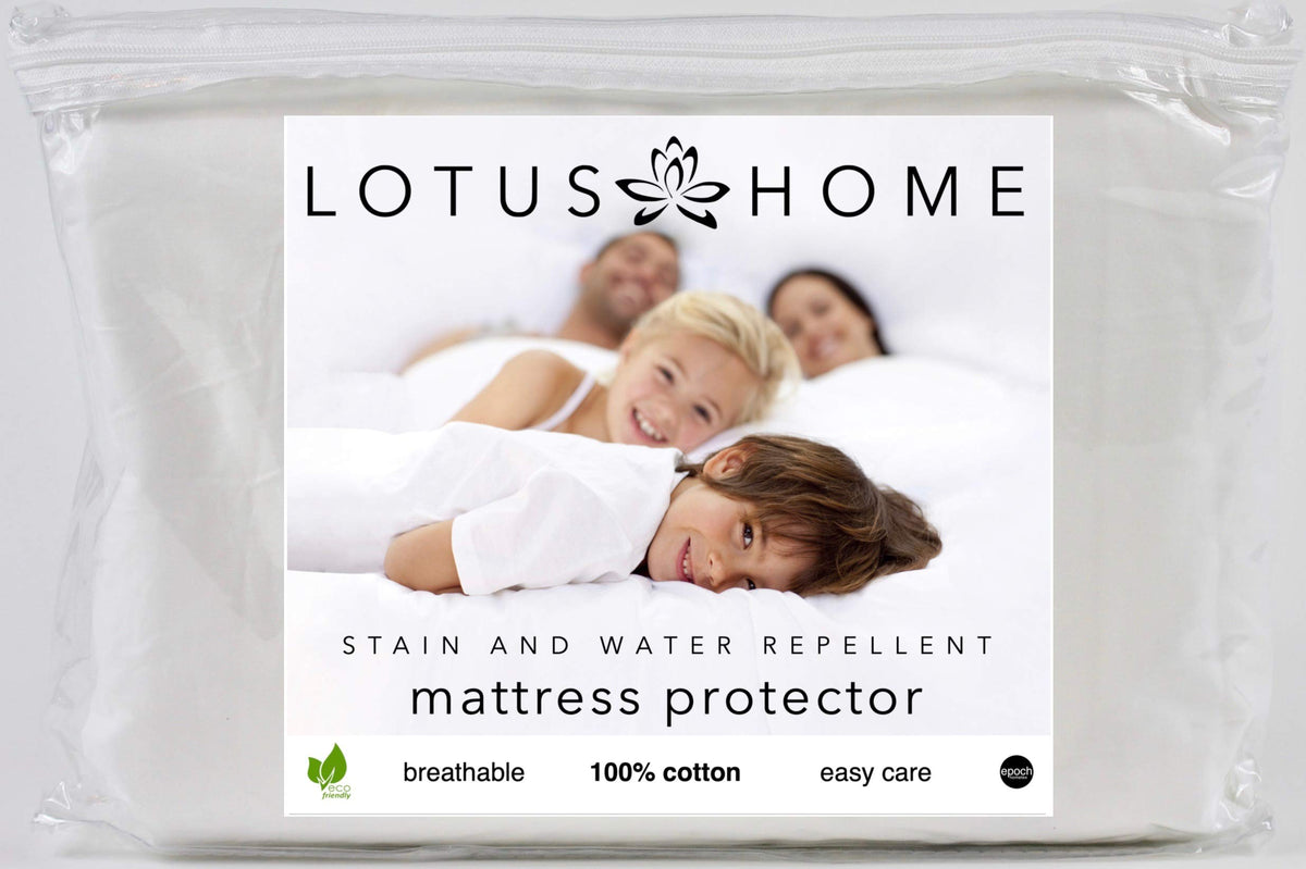 Lotus Home Cotton Water And Stain Resistant Mattress Protector, Cal King