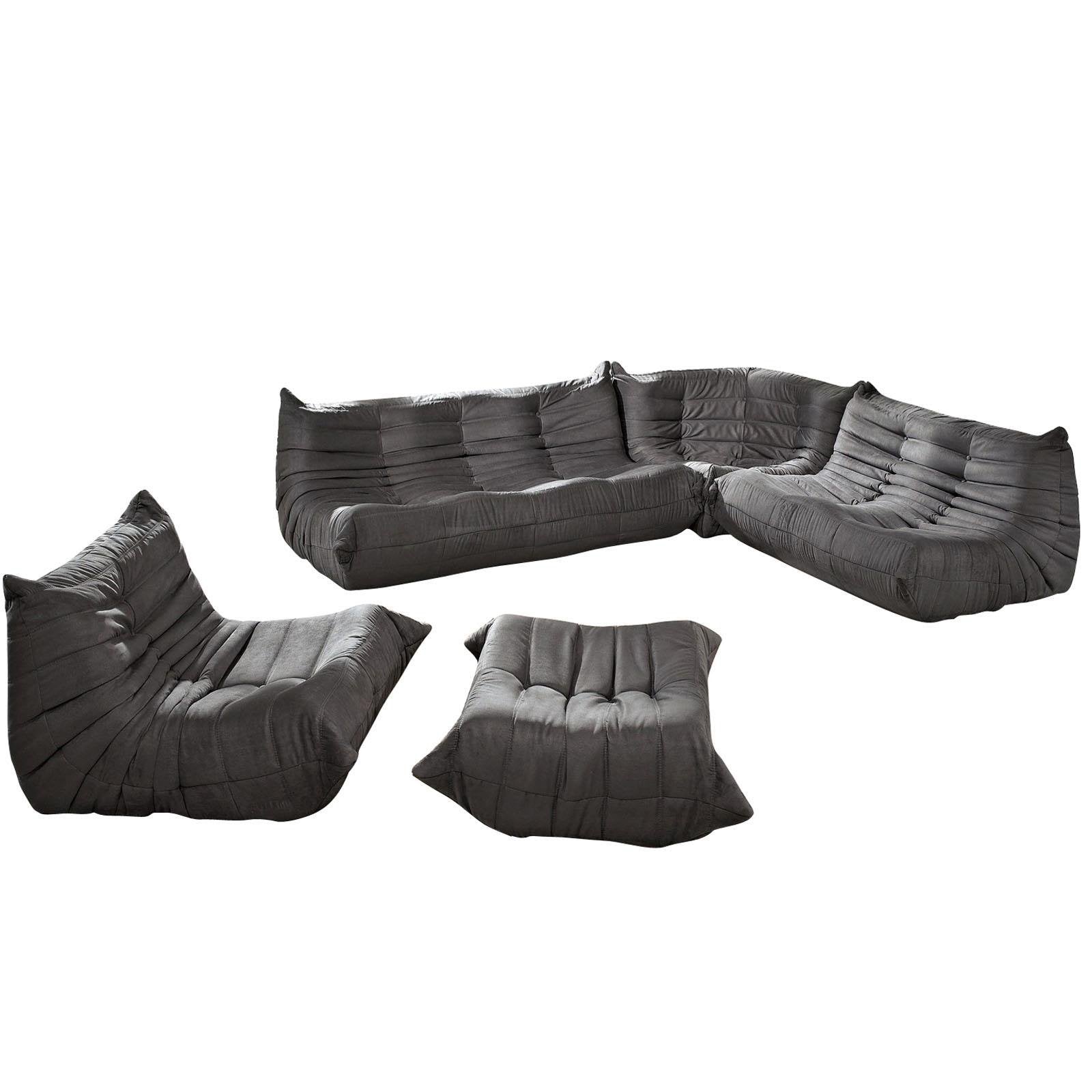 Modway Waverunner Sofa Set In Light Gray