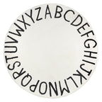 Topotdor Round Kids Play Rug Alphabet Nursery Area Rug Extra Large Soft Crawling Play Mat For Children Toddlers Bedroom (47 Inch, Beige)