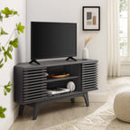 Modway Render Mid-Century Modern Low Profile 46&Quot; Corner Media Tv Stand In Charcoal