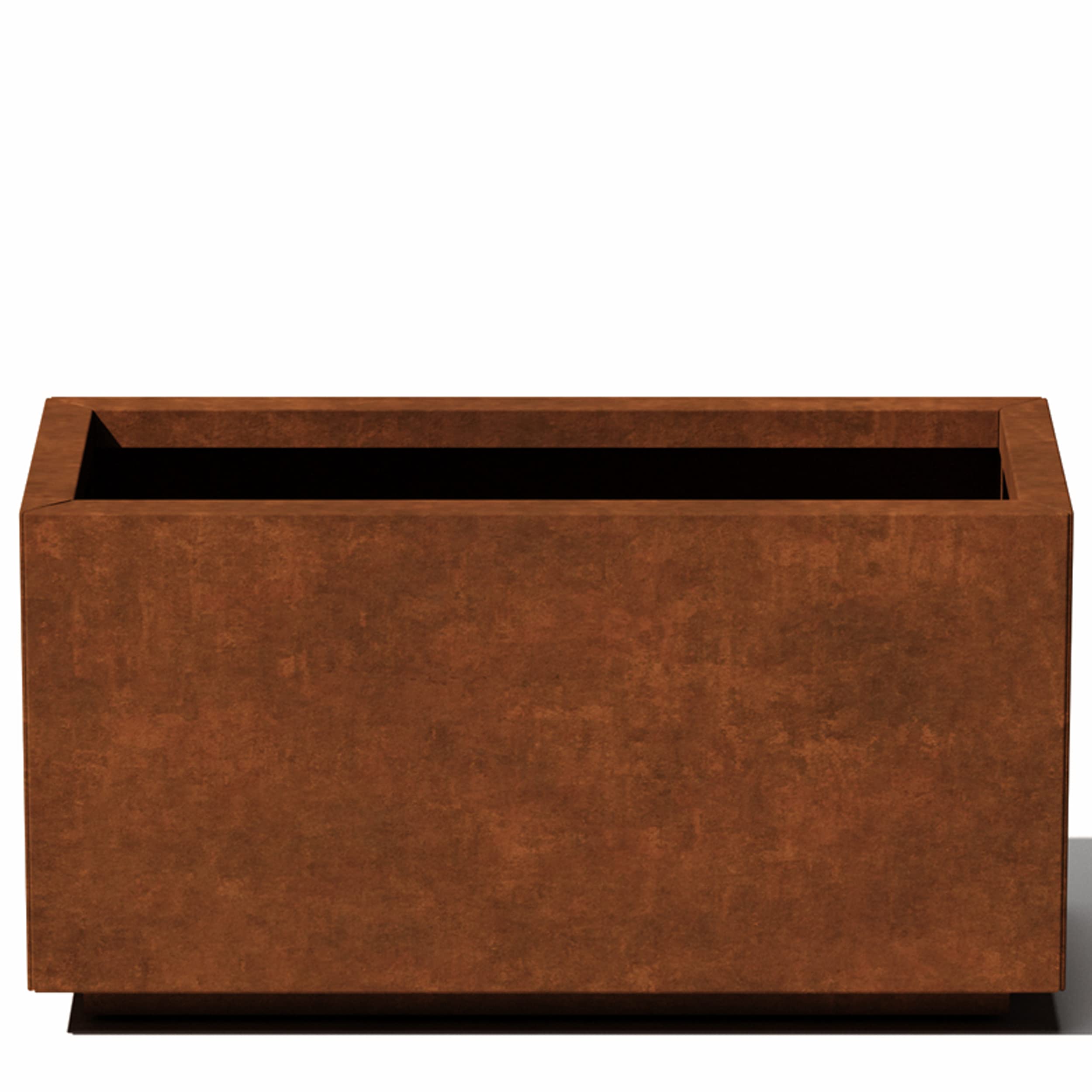 Veradek Corten Steel Series Long Box Planter - Large Rectangular Corten Steel Planter | Naturally Rusting Steel For All-Weather