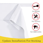 Nicetown Portable French Door Curtains For Hotel Privacy Thermal Insulated Tricia Door Window Covering Tie Up Curtains For Bathroom Doorway Curtains For Bedroom, 26' W X 80' L, Pure White, 1 Panel