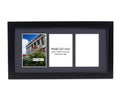 CreativePF- 3 Opening Black Picture Frame Holds 5 by 7-inch Media with 10x20-inch Black Mat Collage including Full Strength Glas