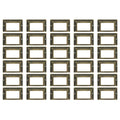 Weichuan 100Pcs 1.7Cm X6Cm Antique Brass Label Holders Iron Card Frame With Screws For Office Library Cabinet Shelves Drawer Nam