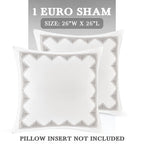Ink+Ivy Pillow, 26'X26', White Euro Sham