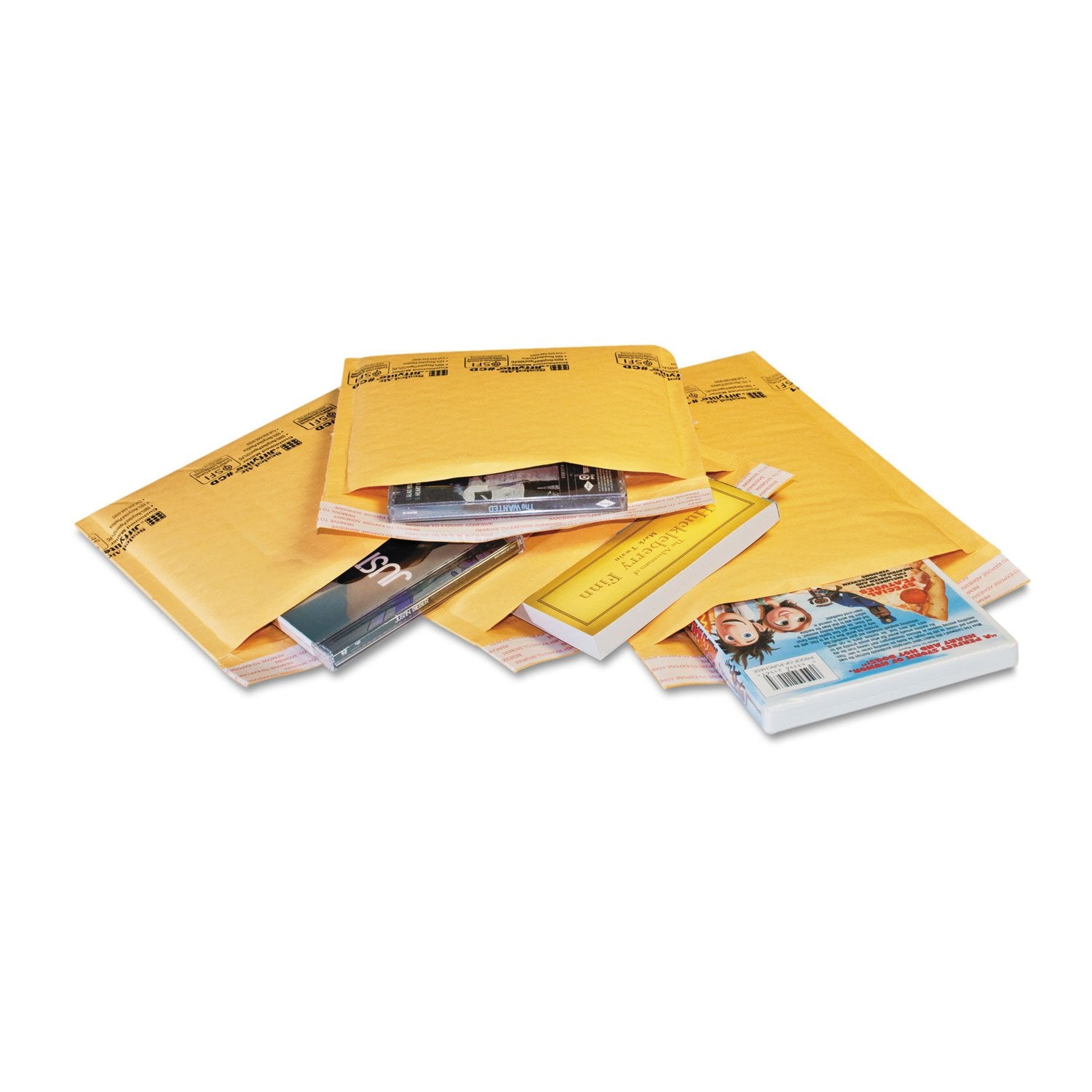 Sealed Air Jiffylite Self Seal Mailer, 10-1/2 X 16, Golden Kraft, 80/Ct (55536)