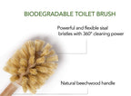 Ecolulu Eco Friendly Toilet Brush, 2 Pack Wood Toilet Brush Made Of Beechwood, Strong Hemp Bristles With 360 Cleaning Power, Bio