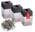 1Inthehome Magnetic Paper Clip Dispenser With 300 Clips Included, Large, 3 Pack