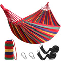 Anyoo Garden Cotton Hammock Comfortable Fabric Hammock With Tree Straps For Hanging Durable Hammock Up To 660Lbs Portable Hammoc