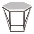 Steve Silver Co Corvus White Marble Top Hexagon