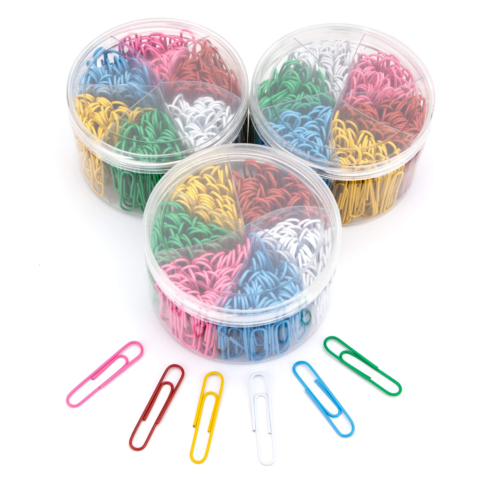 Yarlung 900 Pieces 2 Inch Jumbo Paper Clips, Vinyl Coated Large Paperclips For Office, School Document Organizing, Non-Skid, 6 C