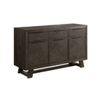 Intercon Hearst 56" Wide Server with 3 Storage Drawers and 3 Doors, Reclaimed Chevron Furniture