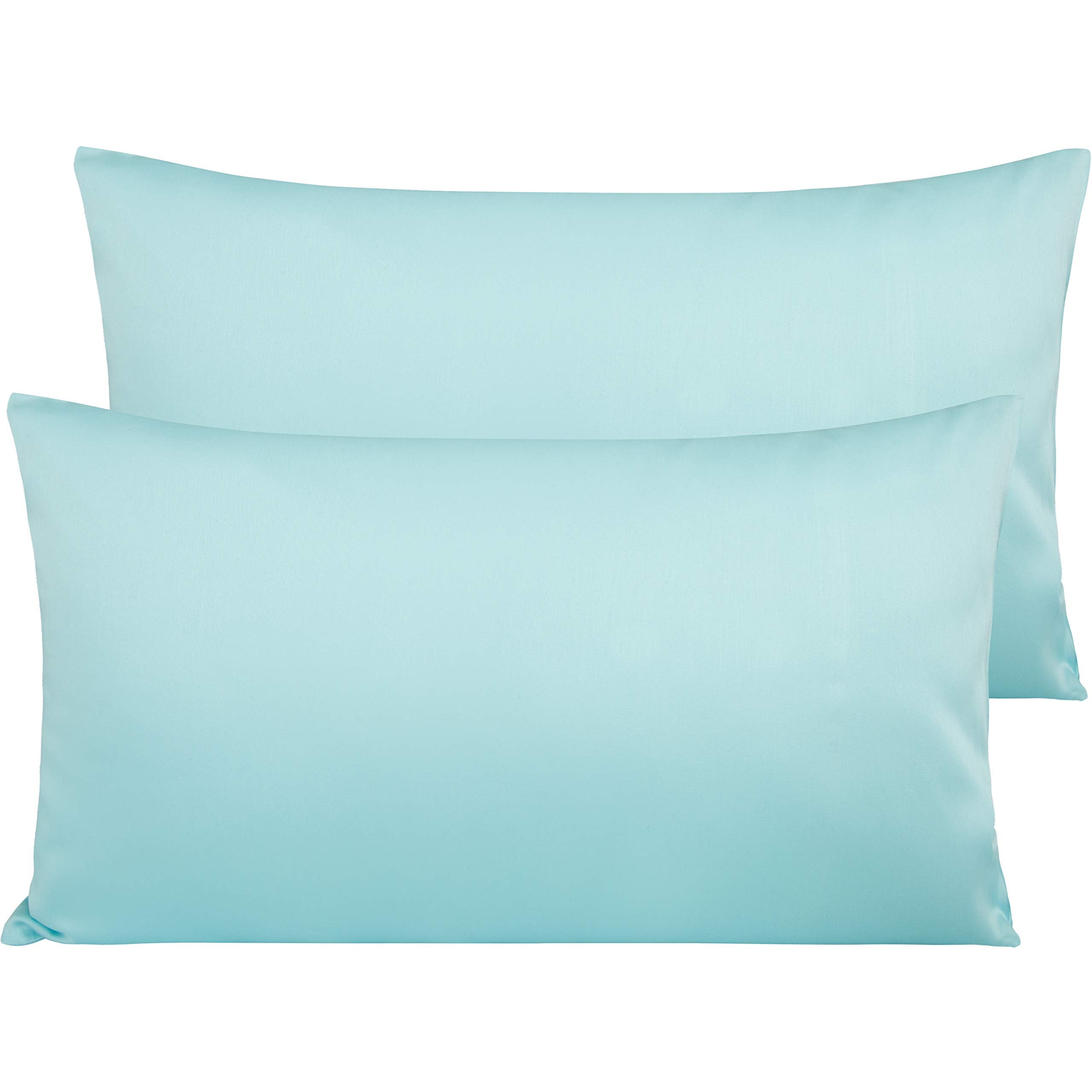 Ntbay 500 Thread Count 100% Egyptian Cotton King Pillowcases, Super Soft And Breathable Envelope Closure Pillow Cases, 20X36 Inches, Aqua