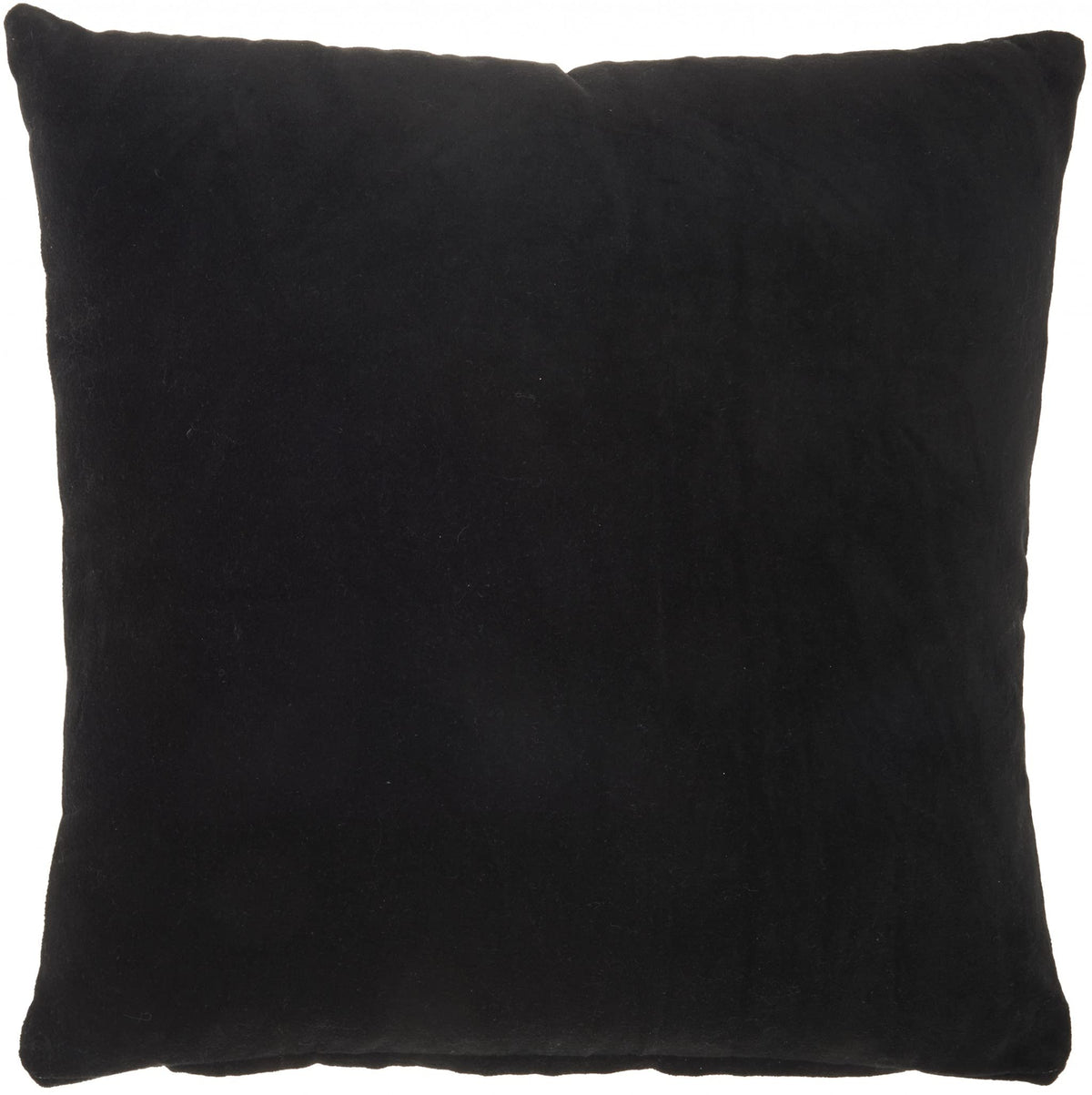 HomeRoots 100% Cotton Solid Black Casual Throw Pillow