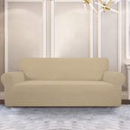 Purefit Stretch Oversized Sofa Slipcover – Spandex Jacquard Non Slip Soft Couch Sofa Cover, Washable Furniture Protector With Non Skid Foam And Elastic Bottom For Kids (Oversized Sofa, Sand)