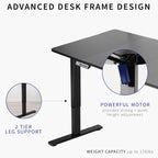 Vivo Electric 71 X 36 Inch Rustic Standing Desk Workstation, Memory Controller Height Adjustment, 1B Series, Vintage Brown Top Black Frame, Desk-Kit-1B7N-36