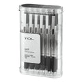 Tul Gl1 Retractable Gel Pen, Needle Point, 0.7 Mm, Gray Barrel, Black Ink, Pack Of 12