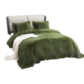 Yusoki Faux Fur King Blanket(Olive Green,90'' X 104''),Whithout Pillows,Winter Lightweight Plush Fuzzy Soft Cozy Microfiber Comf