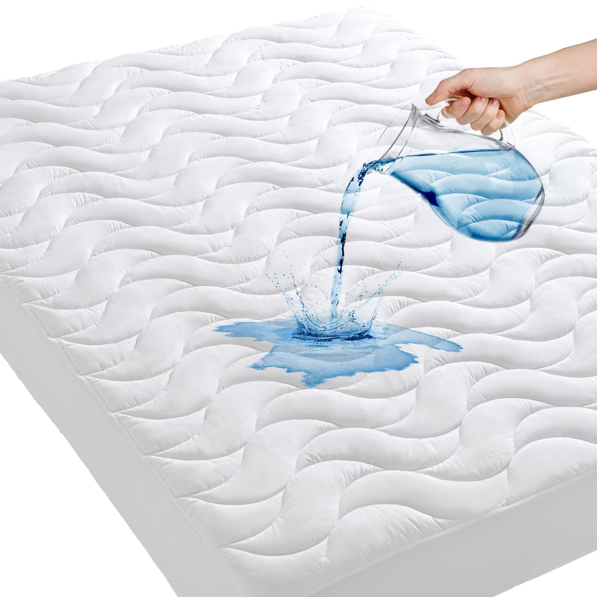 Grt Twin Mattress Protector, 100% Waterproof Mattress Protector Twin With Dual-Layers Protection, Noiseless Quilted Fitted Mattr
